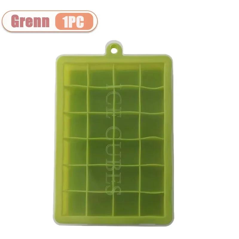 

Silicone Ice Cube Tray 24 Cavity Square No Lid Household Ice Making Tool Cold Drink DIY Ice Cream Mold