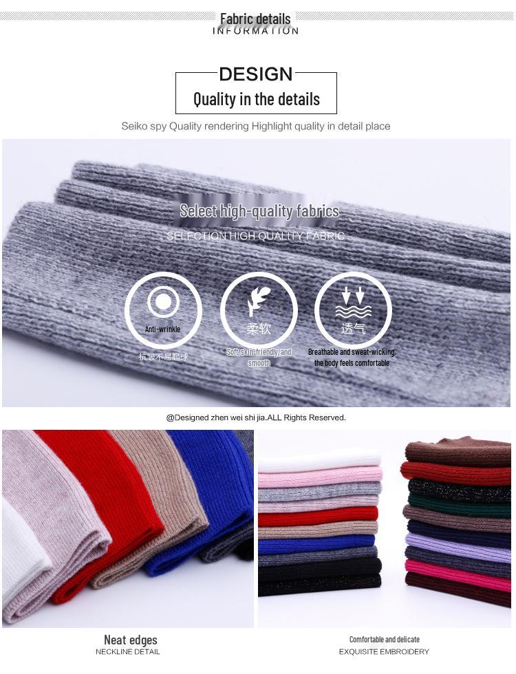 Women's Cashmere Snood Pullover: Warm Knit Neck Warmer & Dickey Collar