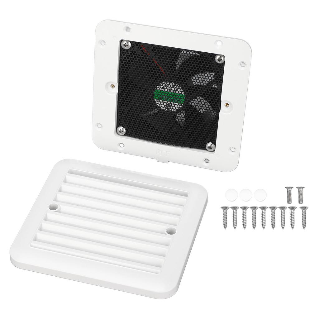 97 X 97mm RV Side Vent Fan Single Way 12V 1.2W Air Ventilation Exhaust Fan for Trailer Kitchen Bathroom