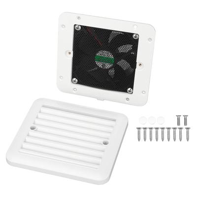 97 X 97mm RV Side Vent Fan Single Way 12V 1.2W Air Ventilation Exhaust Fan for Trailer Kitchen Bathroom