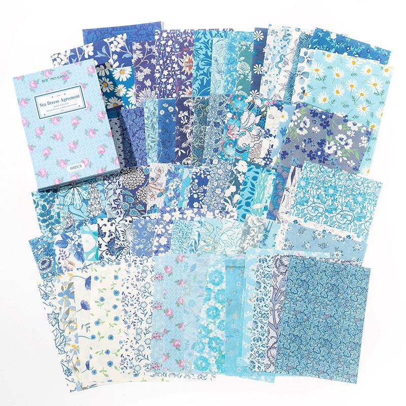 100 pcs Plants and flowers material paper Large size for DIY Diary Album Scrapbooking Background paper handmade Craft Supplies