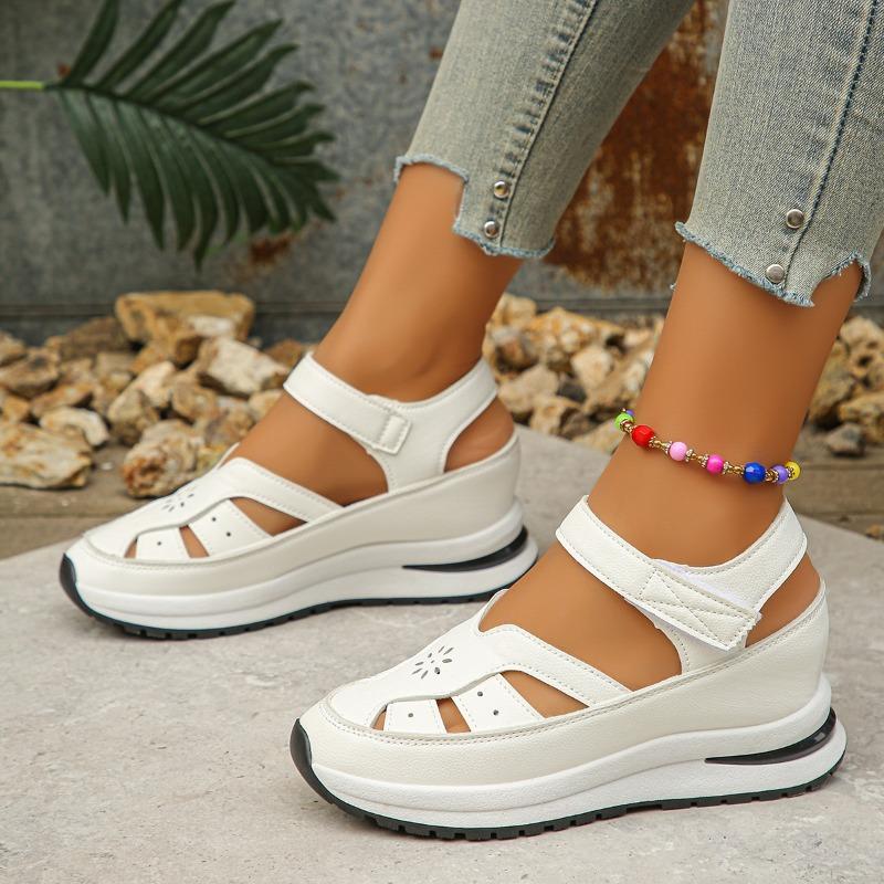 Large Size Sandals Women's Spring New Hollow Velcro Women's Shoe Size