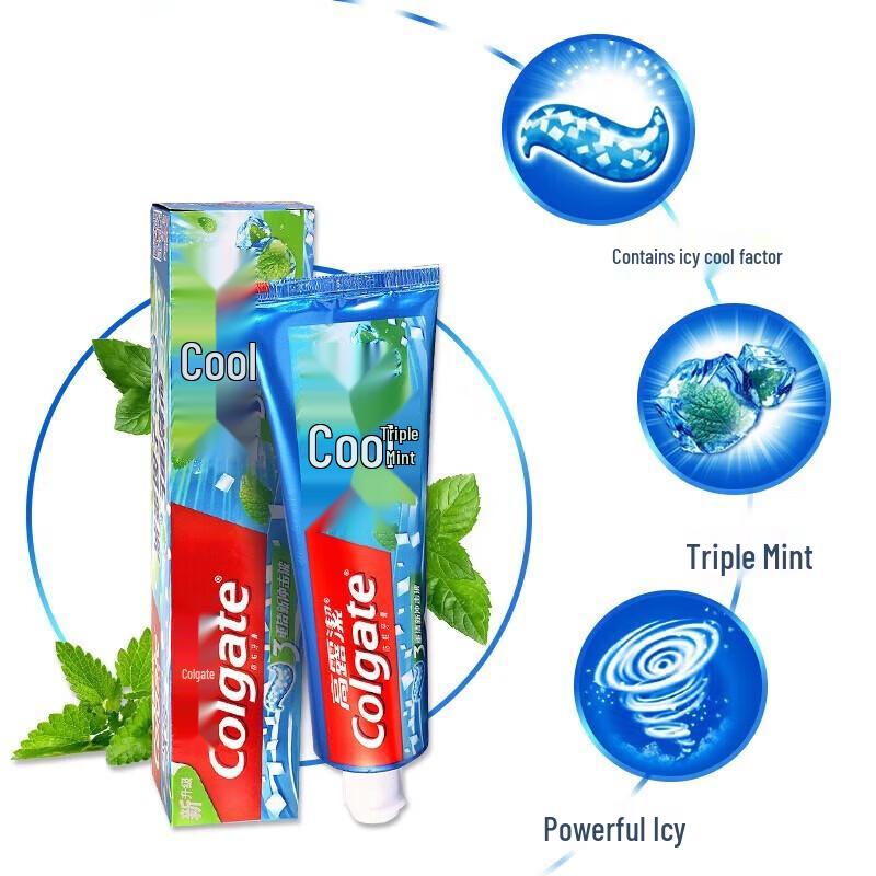 Colgate Icy Triple Mint & Longjing Tea Toothpaste (2 x 180g)