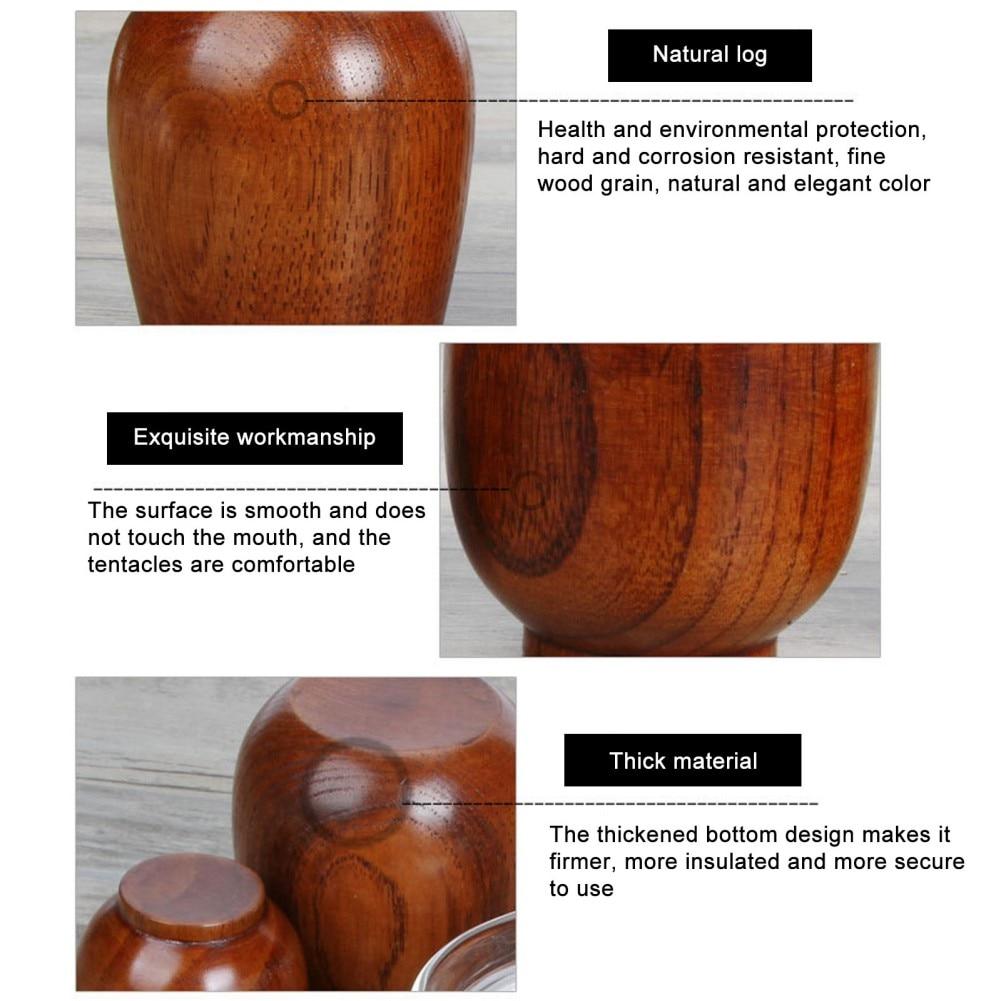 Große Bauchtassen aus Holz, handgefertigt, natürliches Massivholz, Tassen für Bier, Tee, Kaffee, Milch, Wasser, für Küche, Bar, Trinkgeschirr