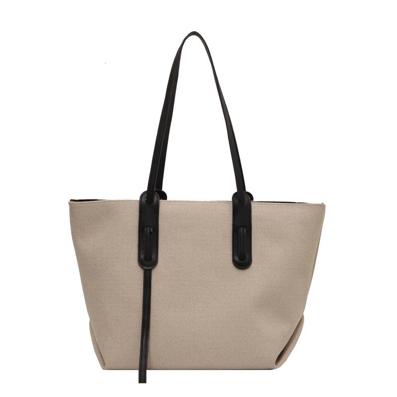 

Холщовая сумка большой вместимости женская новая модная простая наплечная сумка текстурная портативная сумка-тоут