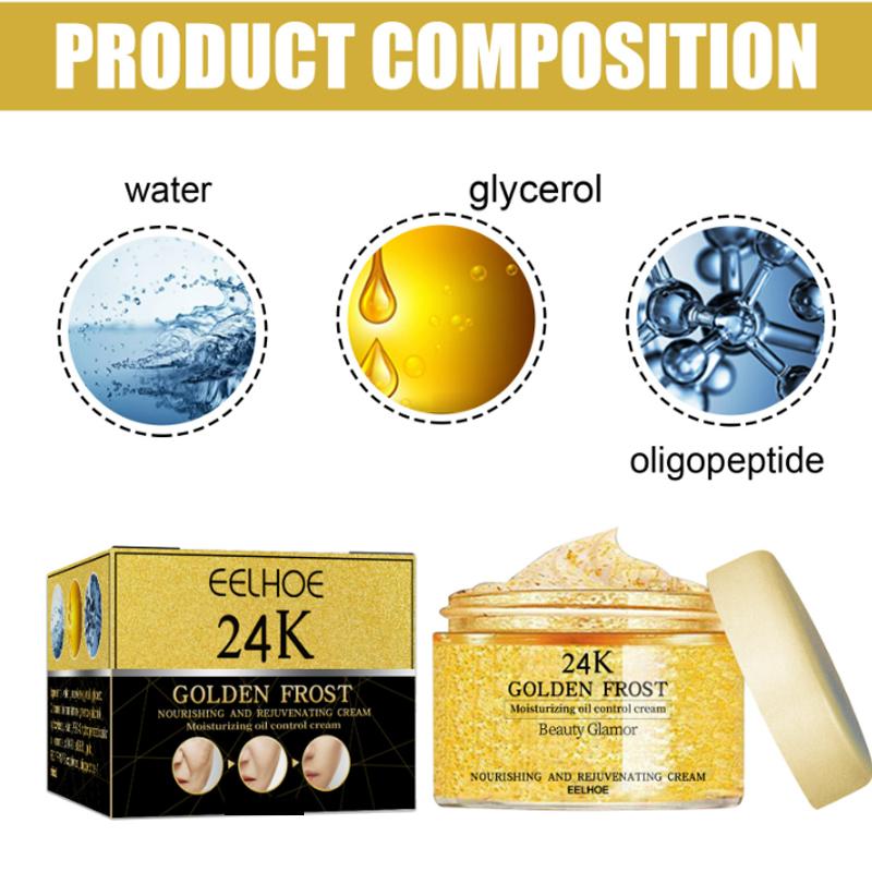 24K Oro Rimuovere La Crema Antirughe Rassodante Anti Invecchiamento Lifting Crema Per Il Viso Dissolvenza Linea Sottile Rughe Sbiancamento Illuminare La Cura Della Pelle Del Viso