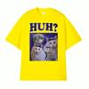 Funny Huh Meme Cat Humor T Shirt Trending Unisex Fashion Vintage Tee Shirt Summer Casual Cotton Short Sleeve T-shirt Tops