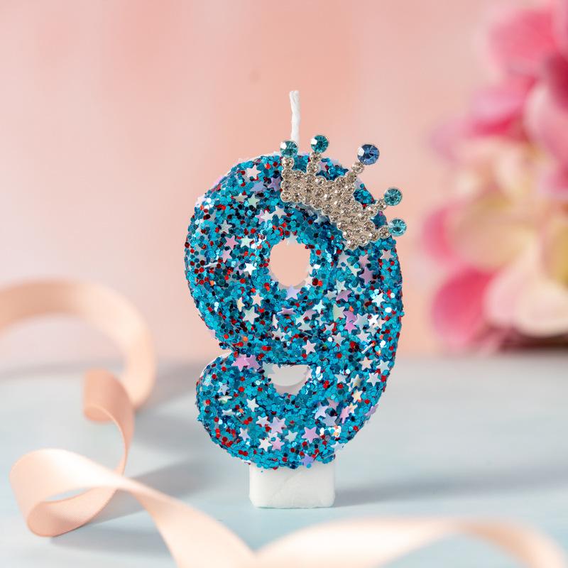 

Креативные Новые Цифры Короны Свечи для Торта на День Рождения Вечеринка Праздник Украшения для Торта 9