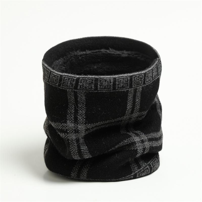 Scarves, New Warmth Protection For Men And Women In Winter, Cervical Spine Pullover, Neck Cover, Plaid Wool Knitted Thickened Scarves