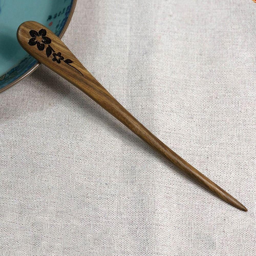 

Головной убор для девочек Геометрическая женская заколка для волос Китайская вилка для волос Деревянные палочки для волос Шпильки Ханьфу коричневый