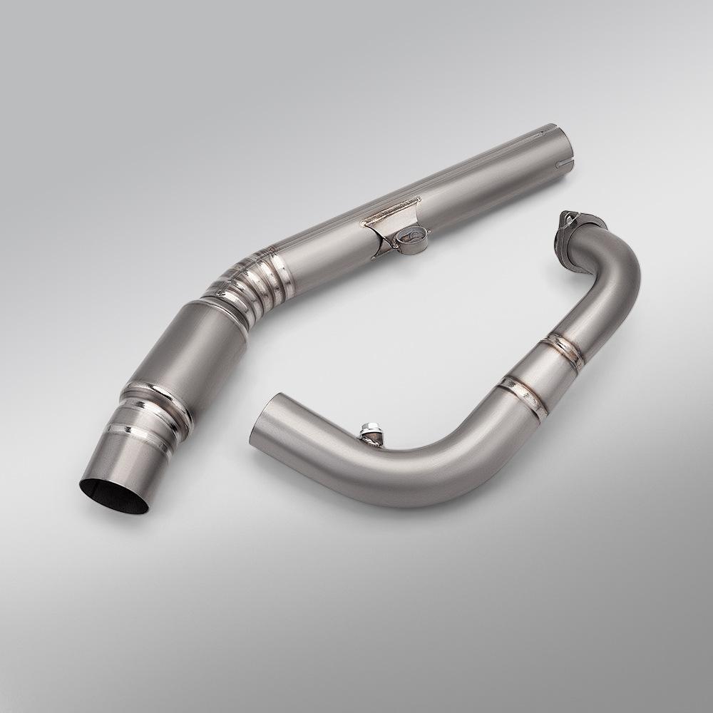 Motorcycle Kayo 450 Rally Drum Backpressure Front Exhaust Pipe for Original Rear Section