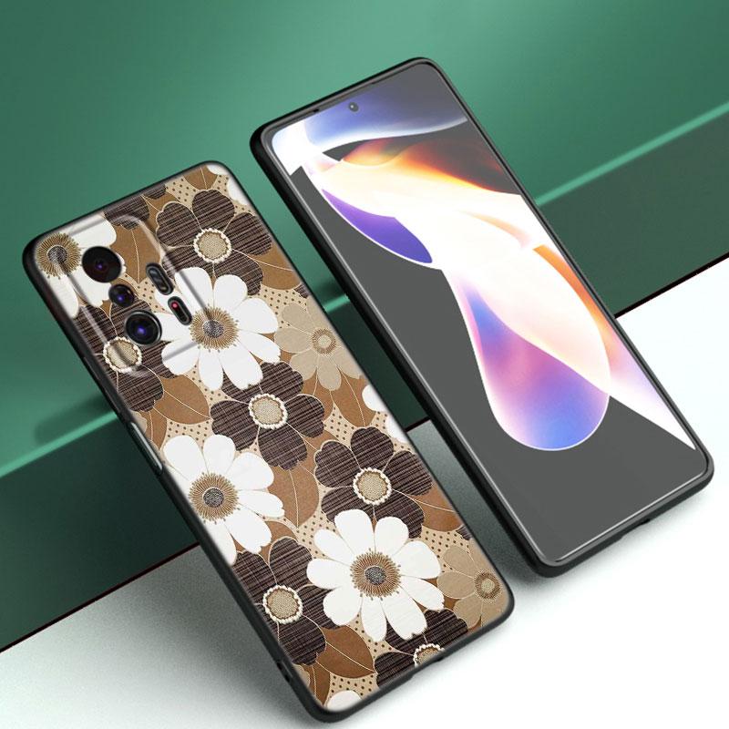 Ästhetische Afrikanische Wachs Fabic Telefon Fall Für Xiaomi Mi A2 8 9 SE Hinweis 10 10T 11 12 Lite 9T 11T 12S 12T Pro A3 6X 12X Schwarze Abdeckung