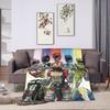 M-Mighty Morphin  P-Power Rangers Coperte Calde Morbide Per Bambini Adulti Divano Sedia Divano Letto Coperta in Flanella Copriletto