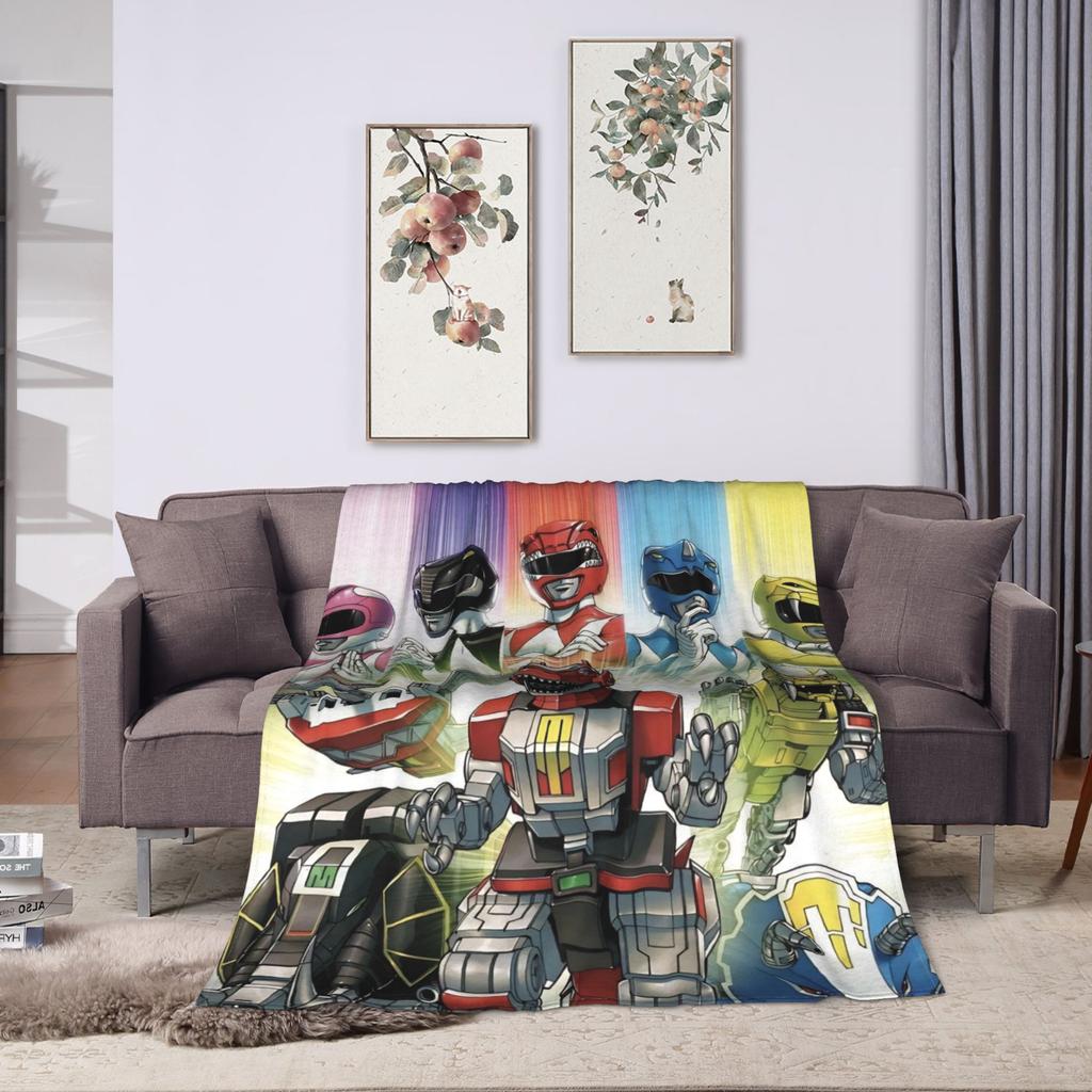 M-Mighty Morphin P-Power Rangers Coperte Calde Morbide Per Bambini Adulti Divano Sedia Divano Letto Coperta in Flanella Copriletto