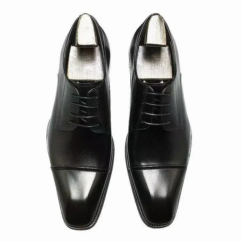 Mens Dress Shoes Men's Formal Original Leather Italian Skin Shoes for Men Elegant Casual Business Luxury Social Male Dress Shoe