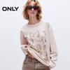ONLY 2025 Spring Vintage Washed Graphic Loose Crewneck Sweatshirt for Women