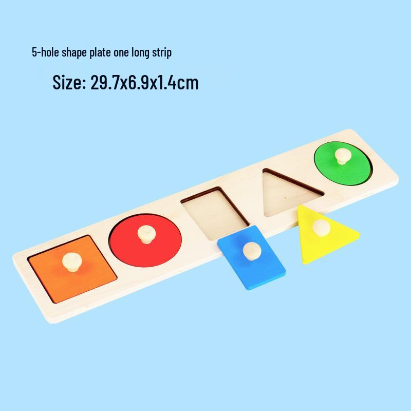 Wooden Educational Puzzle Board for Toddlers: Letters, Numbers, Shapes Recognition for Ages 1-3