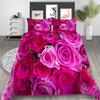Rose Flower Double Duvet Cover Bedding Set,Quilt Case Linens,King, Queen, Full Size, 3D Print Pillowcase,Single,Twin Bed, 22x240