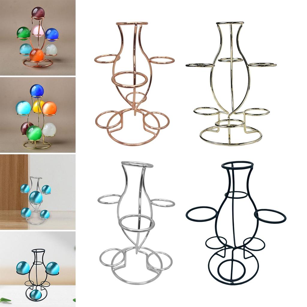Crystal Ball Seat Stable Modern Ball Display Stand for Desk Bookcase Bedroom Metal Shelf Stones Crystal Holder Rack Base