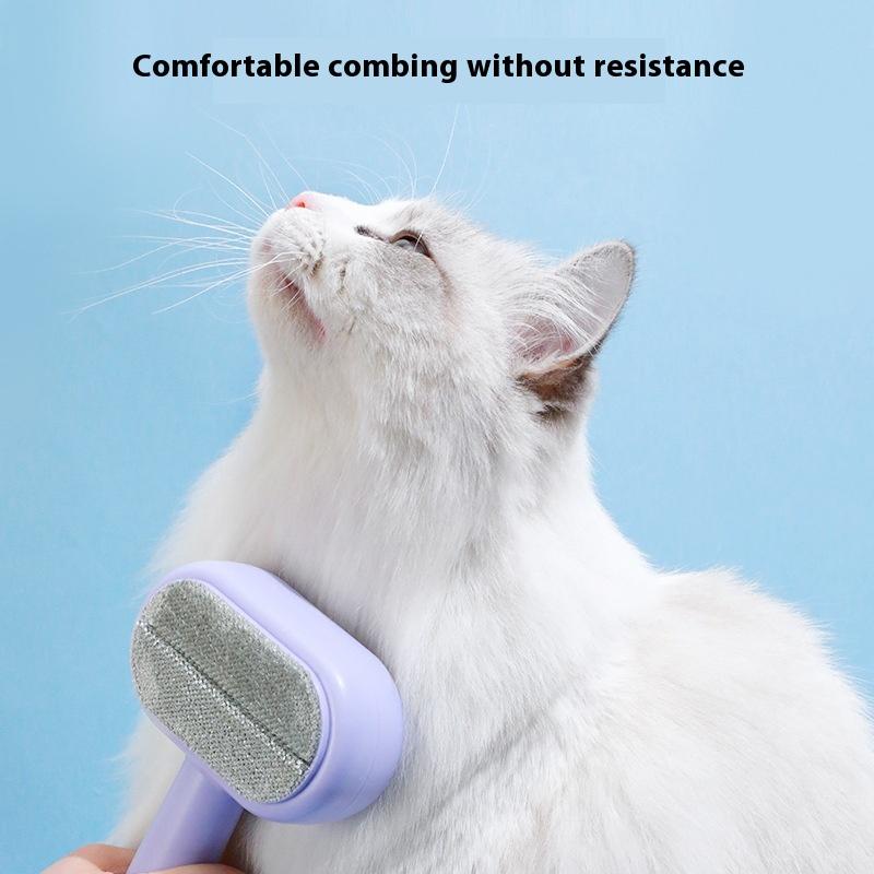 Pet Double-Sided Self-Cleaning Hair Removal Comb Pet Hair Cleaner Brush Cat Shedding Brush Massage Comb Pet Cleaning Supplies
