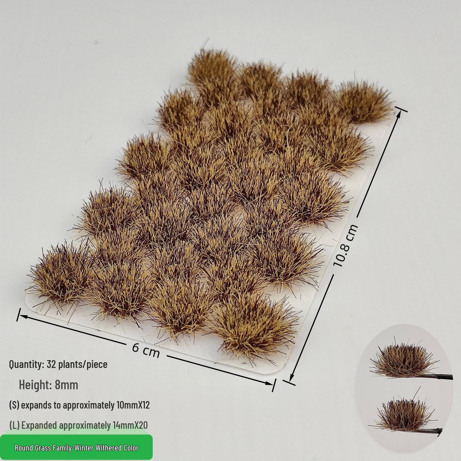 

8mm 32 Tufts Grass for Train, Architectural Models, Military Dioramas & DIY Miniatures