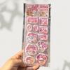 Sanrio Hello kitty rocking water stickers kuromi children cartoon cute 3D quicksand hand note DIY decoration stickers