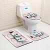 Christmas Bathroom Floor Mat Toilet Three-Piece Set