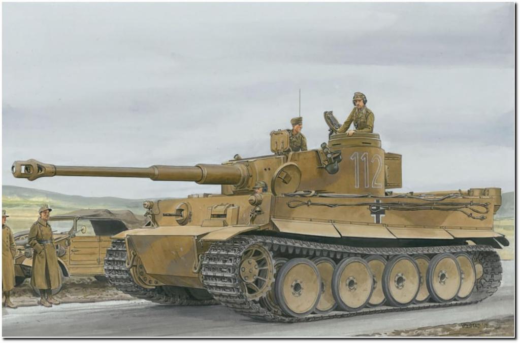 Platz Dragon WW2 German Tiger I Very Early Production Type Tunisian Front 1942 Magic Barrel Included Luxury Set Plastic Model DR6608SP 1/35