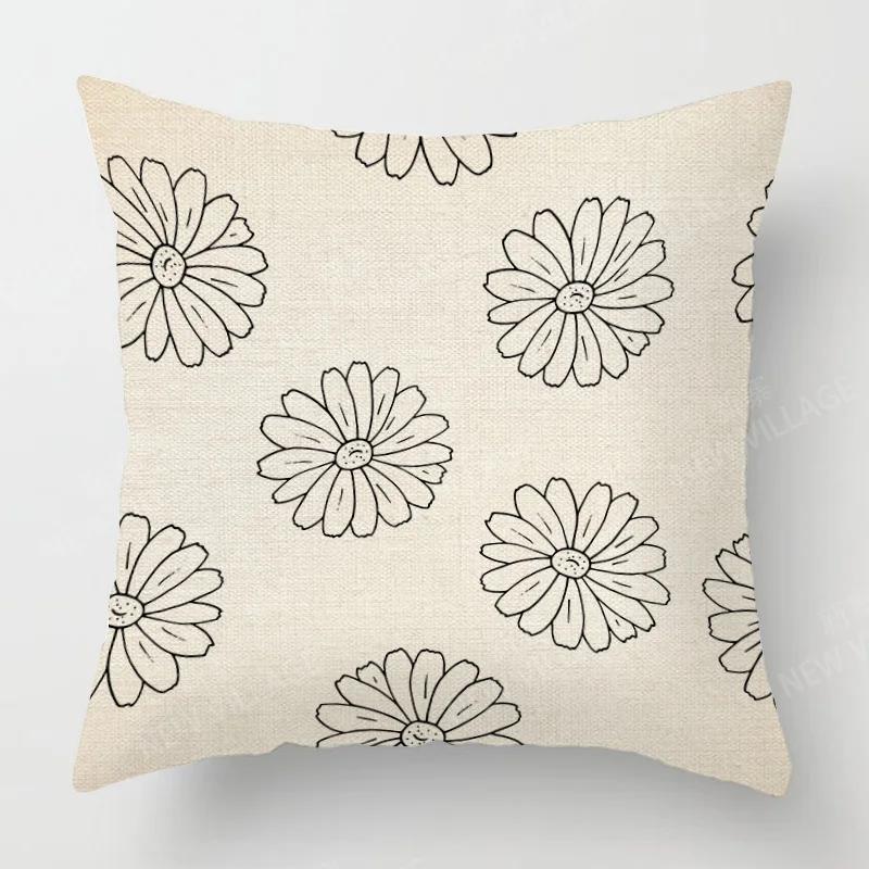 Moderní bytový obývací pokoj dekorace povlaky na polštáře polštář pohovka 35x35cm 40x40 60x60cm 45x45cm 40*40 povlak na polštář boho rostlina severský