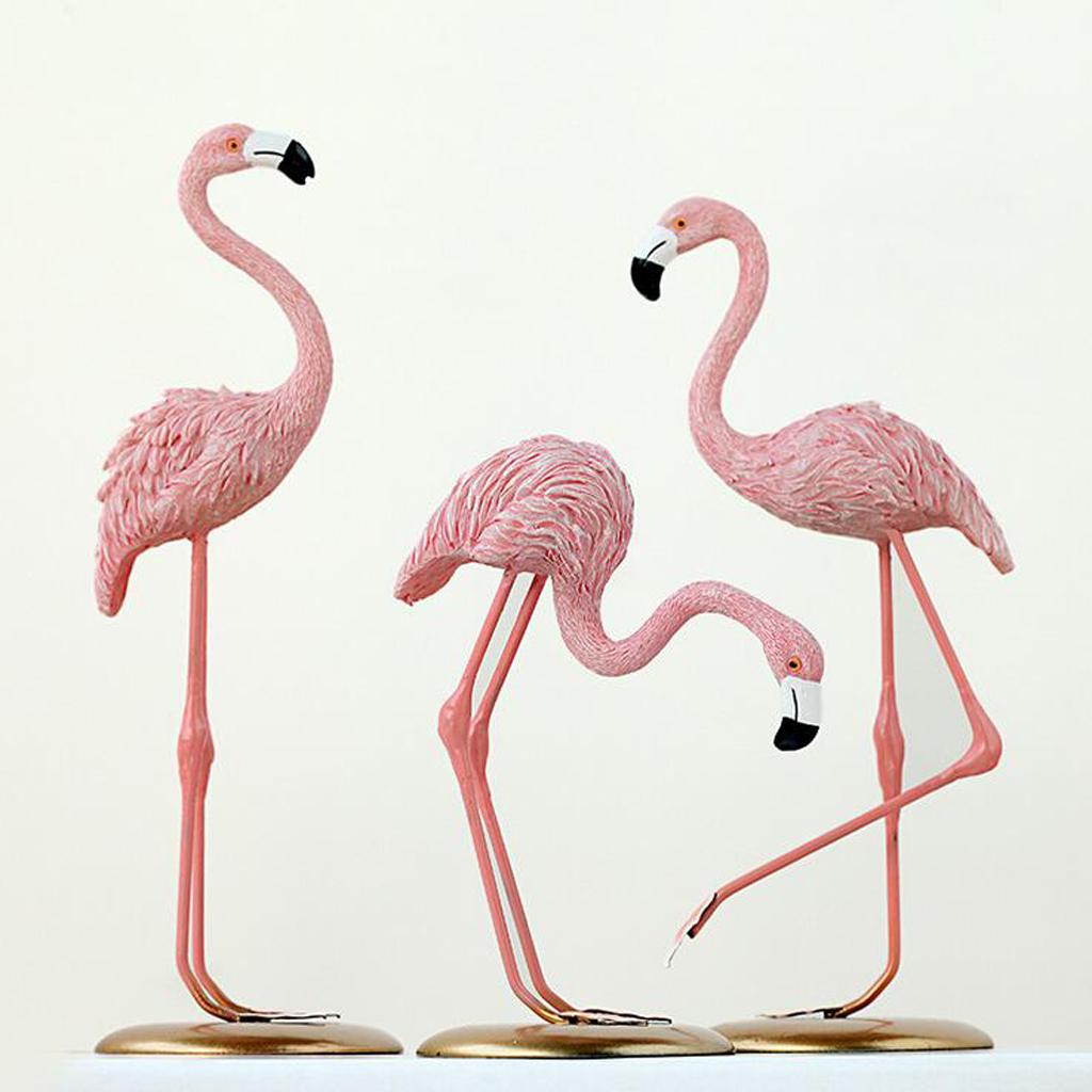 Female Flamingo Novelty Ornament European Statue Figure Indoor Decoration Home Centerpiece Garden Lawn Decor