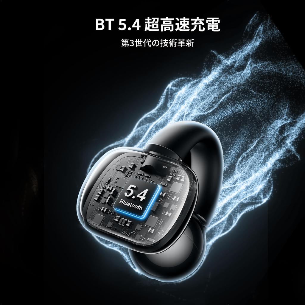 UGREEN Wireless Bluetooth Ear Cuffs with and AI Noise Cancellation for Fully IPX5 Up To 30 Hours of Earbuds 5.4 Hi-Fi Sound, ENC, Calls. [Open-Ear,