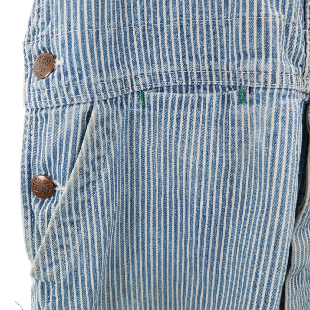 Big Ben 80s Made In USA Vintage Hickory Overall W34 BY WRANGLER Men's Used