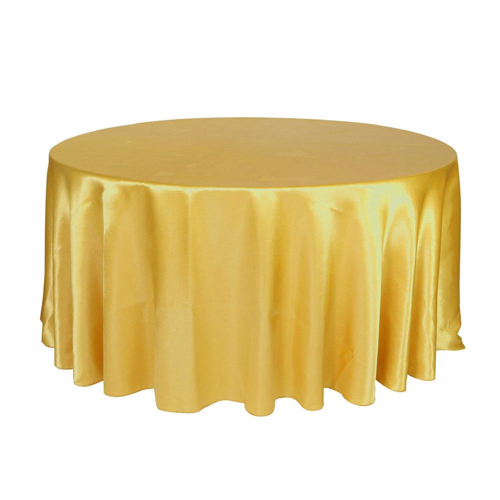 Round Satin Table Cloth Tablecloth Table Cover Overlay For Birthday Wedding Banquet Restaurant Festival Party Supply
