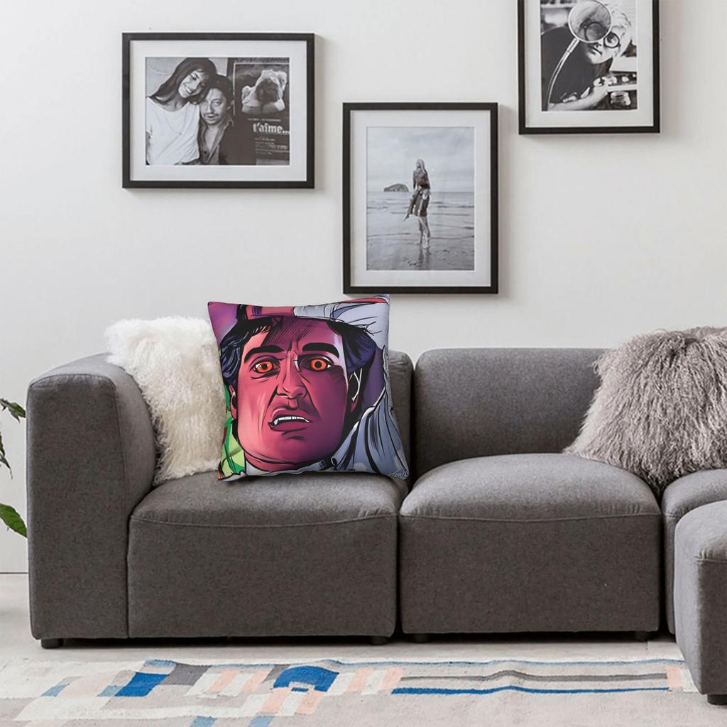 Pillow Cover Horror Film Frighteds Nights Funny Pillow Case For Sofa Couch Bed Living Room Pillowcases