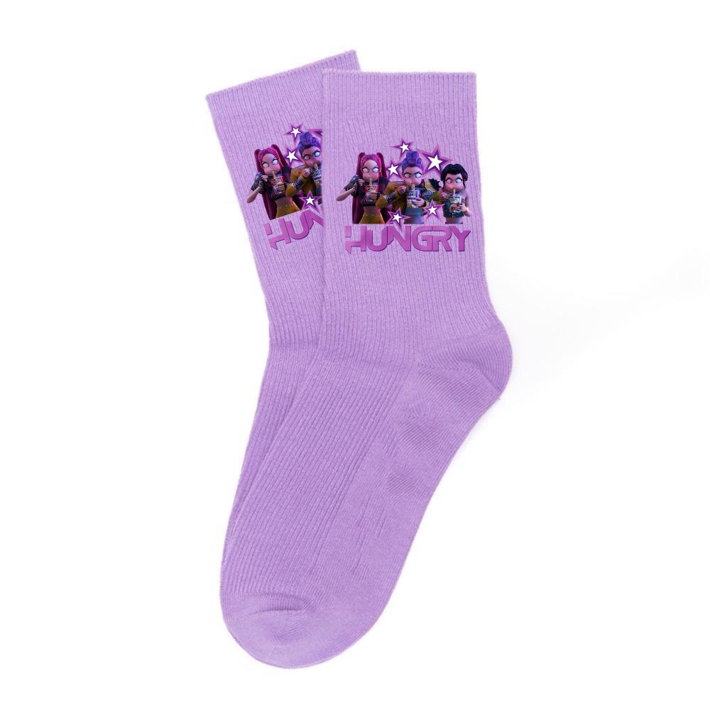 Neueste Kpop-Dämonenjäger-Socken, weich, dick und warm, für Schüler, Outdoor-Sportarten, Herbst, kalte Jahreszeit, Mädchen, wadenlang, Kindergeburtstag, Geschenk