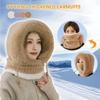 Cycling Thickened Earmuffs with Plush Twisted Hat, Windproof Hood Cycling, Thickened Warm Ear Protection Winter Cold Proof Mask