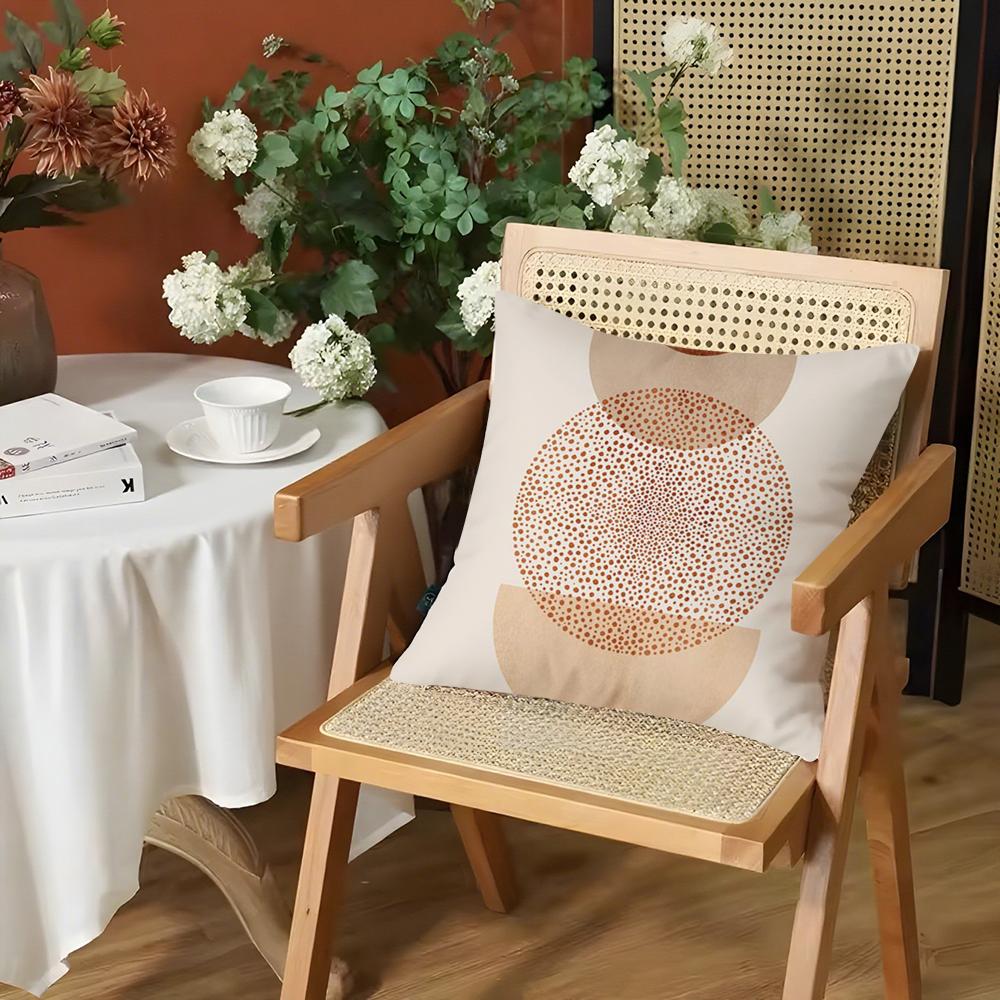 Boho Matisse Coral Lines Cushion Cover Silky Short Plush Invisible Zipper Dustproof Sofa Pillow Case for Home Decor