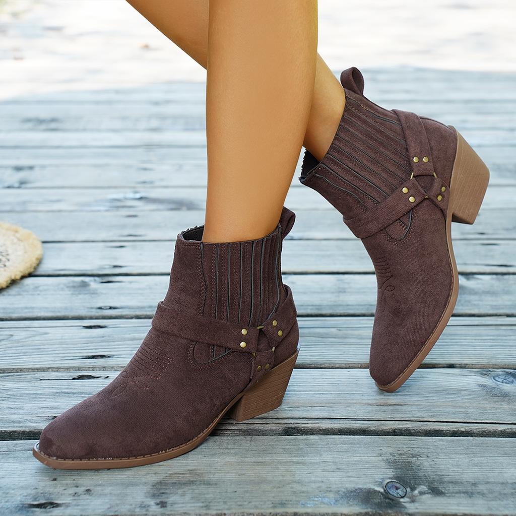 Women Ankle Boots Luxury High Quality Dress Shoes Women Outdoor Elegant High Heels Shoes Designer Chelsea Boots Women