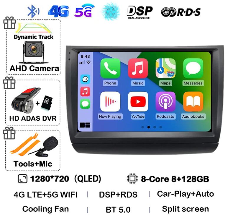 Android 14 Carplay Auto WIFI+4G Car Radio For Toyota Prius 20 2002-2009 Multimedia Player GPS Stereo 360 Camera Head Unit Audio