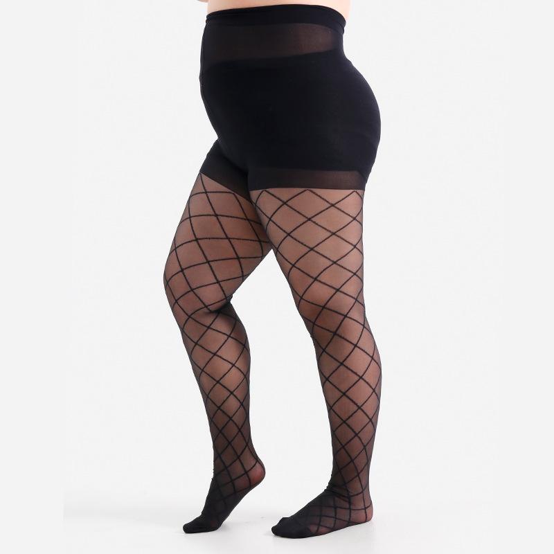 Übergröße High Waist Strumpfhose Ultra-dünn Nylon Netz Strumpf Hohe Qualität Design für Damen
