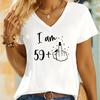 I Am 591 60th Birthday Middle Finger TShirt Women Birthday Party Classic Graphic TShirts Womens 59 Plus Middle Finger TShirt