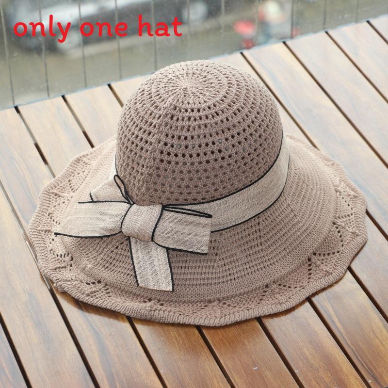 Beach Wide Brim Hat With Sun Shield And Bow Decoration For Women Outdoor Use
