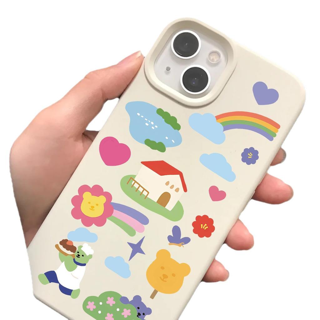 8 Cartoon Dailylike Bear Collage Hands-on DIY Handbook Mobile Phone Case Laptop Decoration Waterproof