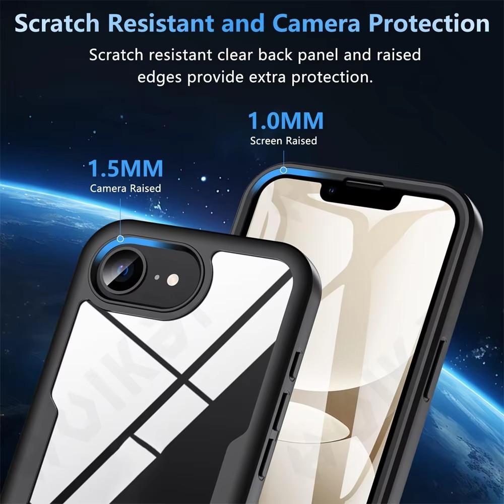 Case For iPhone 16E 2025 16 15 14 11 12 13 Pro Max Plus XS XR 8 Plus 360 Full Shockproof Silicone Screen Protection Phone Cover