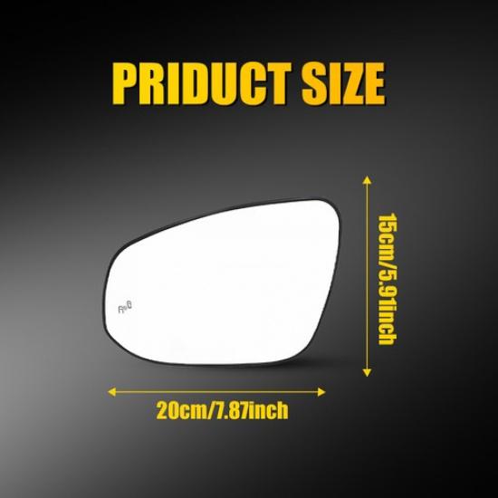 Driver Left Side Mirror Glass Heated + Blind Spot Fits -2024 Toyota RAV4 US