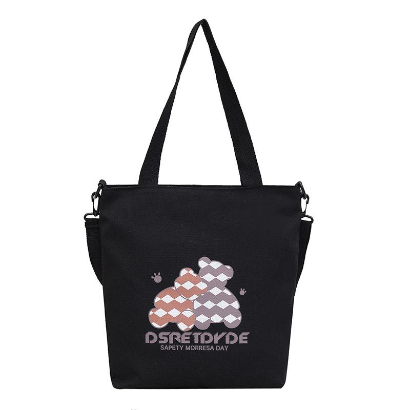 Women's bag canvas bag new shoulder bag fashionable simple messenger bag large capacity