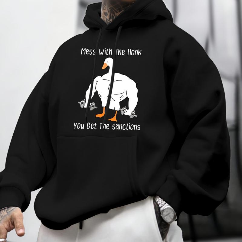 

Men s Relaxed Fit Hooded Sweatshirt, Breathable & Versatile, Suitable for Work From Home & Weekend XXL чорний