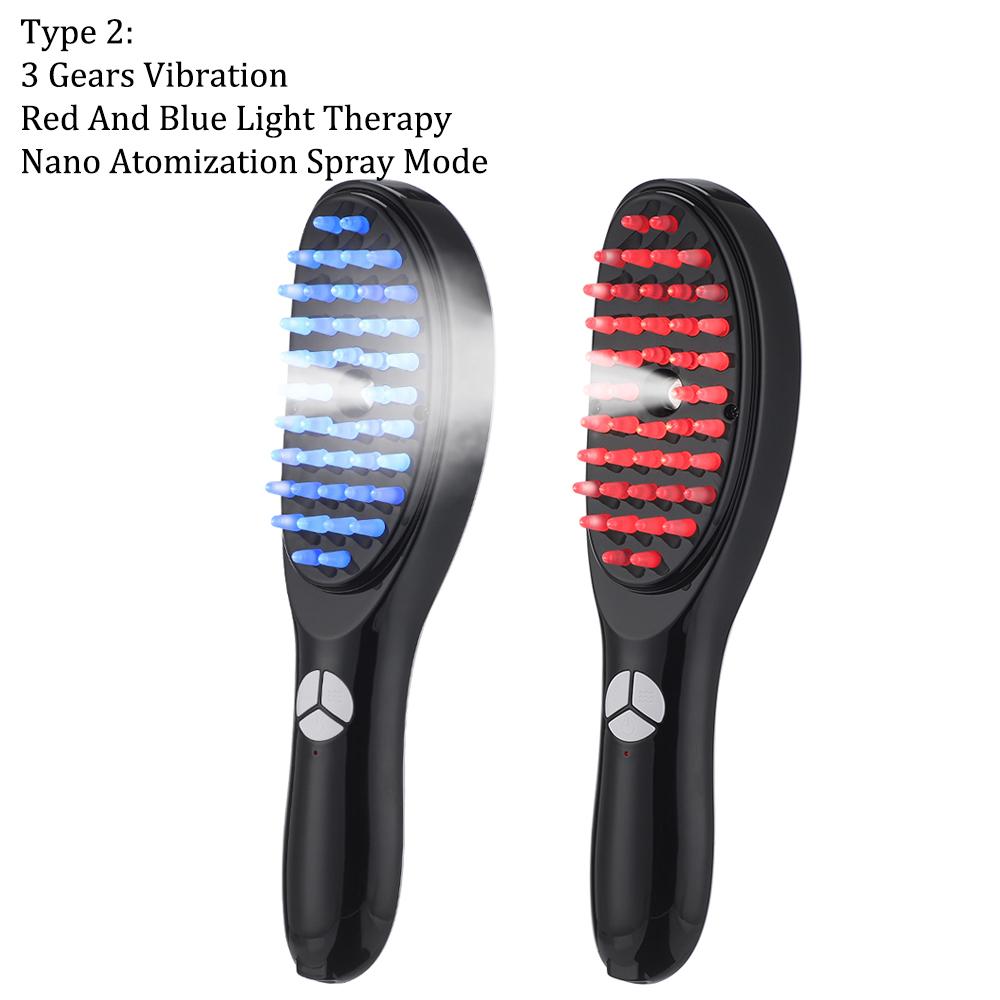 Electric Spray Massage Comb Red Light Therapy Scalp Massager Brush Anti Hair Loss Liquid Oil Applicator Hair Follicle Comb