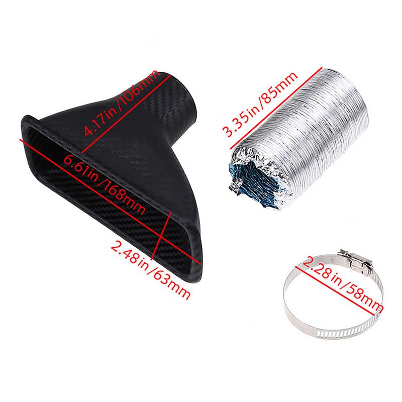 Ventilátor sání vzduchu do auta, hadice sání studeného vzduchu, vysoce výkonný automatický ventilátor, sada sání vzduchu do auta pro vyšší účinnost motoru