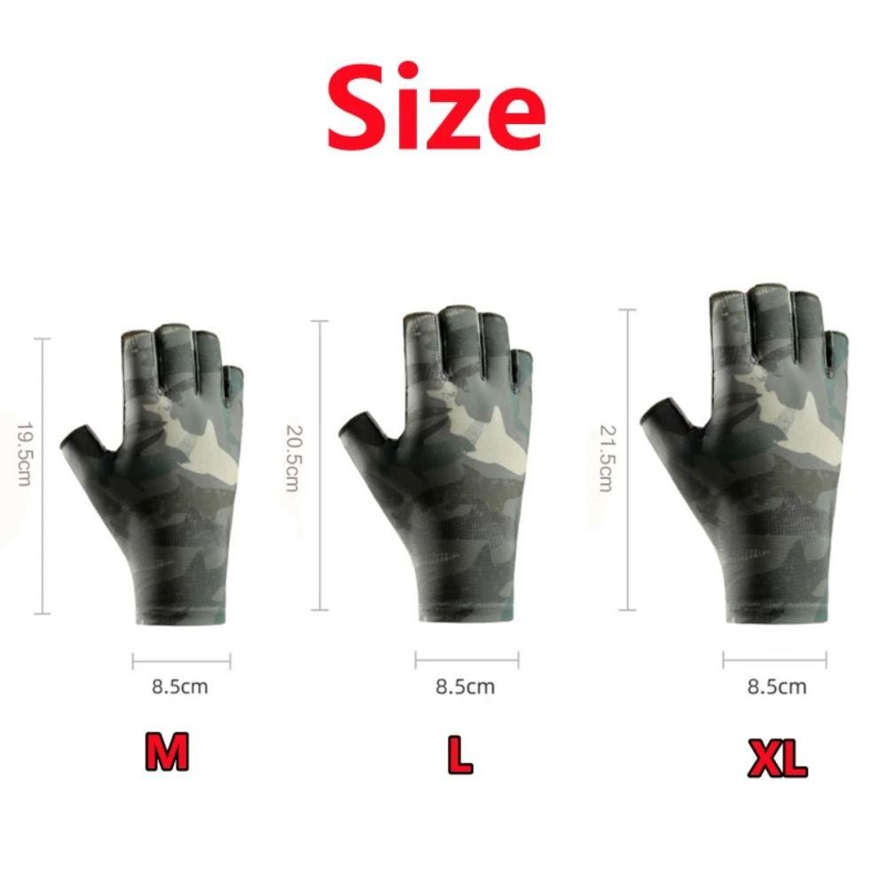 Sweat-absorbent Men Cycling Gloves Elastic Fingerless Gloves New Fishing Gloves